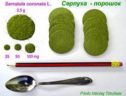 Серпуха-порошок из апикальных частей побегов серпухи венценосной (содержат до 2,5 % экдистерона) - Leaves parts of Serratula coronata - 